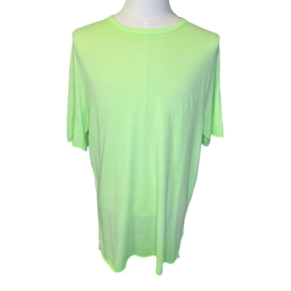 Cotton Citizen Neon Green T-Shirt Crew Neck Short Sleeve‎ Made in USA XL
